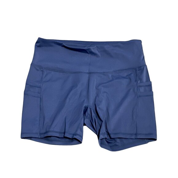 Halara Double Pocket High Waisted Plain Biker Shorts Sz Large Gray Womens - Picture 1 of 5